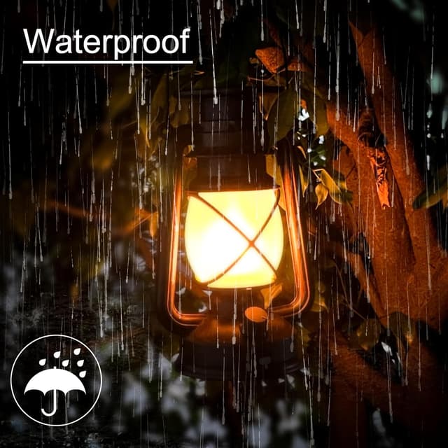 Detalle de Solar Lantern Outdoor Hanging Solar Lights Flickering Flame LED Vintage Lantern (2 Pack) with Auto On/Off & Remote