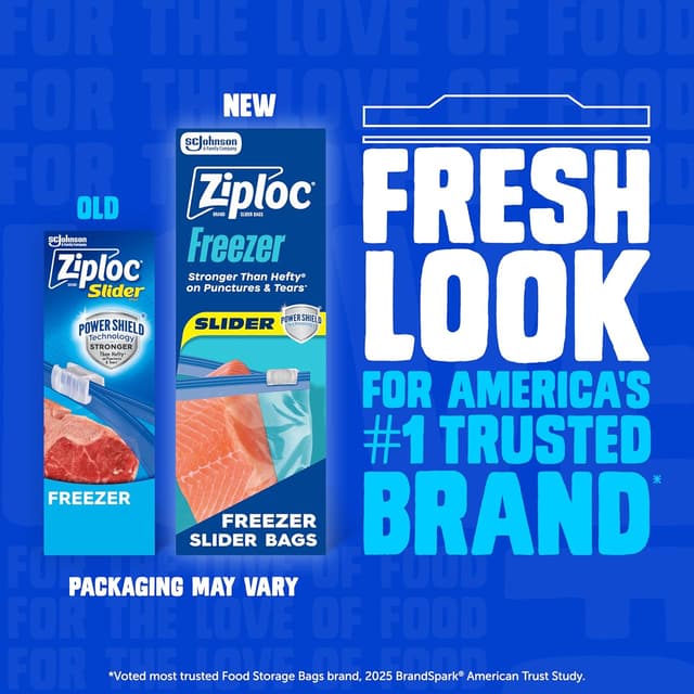 Thumbnail 1 de Ziploc Quart Slider Freezer Bags 136ct