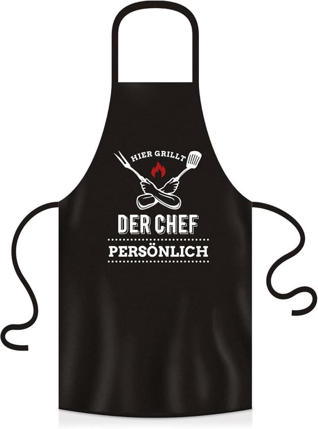 Detalle de YORA Grillschürze für Männer zum Vatertag – Kochschürze lustig inkl. Urkunde