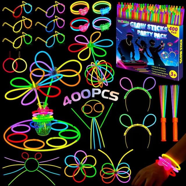 Imagen de Knicklichter Party Set 400 Stück mit 180 Stäben en OfertitasTOP