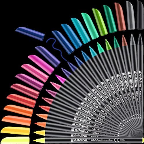 Detalle de edding 1200 rotulador trazo fino multicolor 16+4 unidades 1 mm