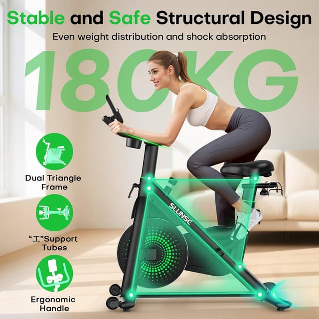 Thumbnail 5 de SLUNSE Exercise Bike 180 kg capacity 🚴♀