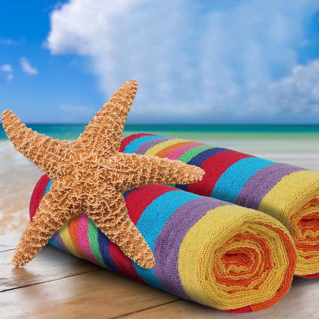 Thumbnail 6 de SweetNeedle cabana beach towel 2 pack 76 x 152cm