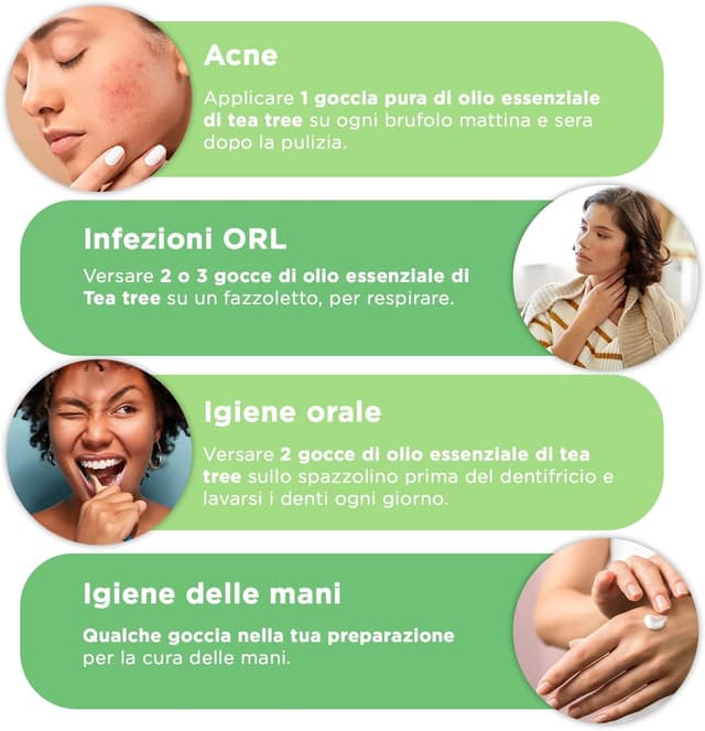 Detalle de FOUCAUD Tea Tree Oil biologico 100% puro in roll-on da 10 ml