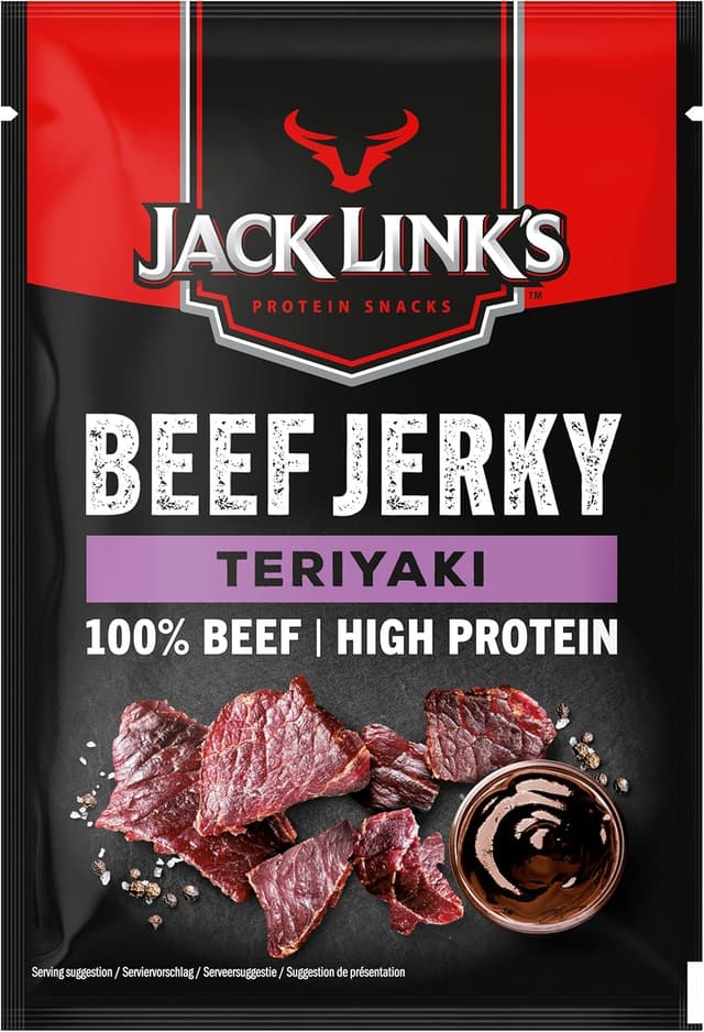 Detalle 2 de Jack Links Beef Jerky Teriyaki 🥩 Alta en Proteínas 12x25g