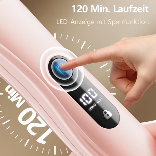 Detalle de Elektrischer Intimrasierer für Frauen (2-in-1) mit 2 austauschbaren Köpfen, IPX7, LED-Display