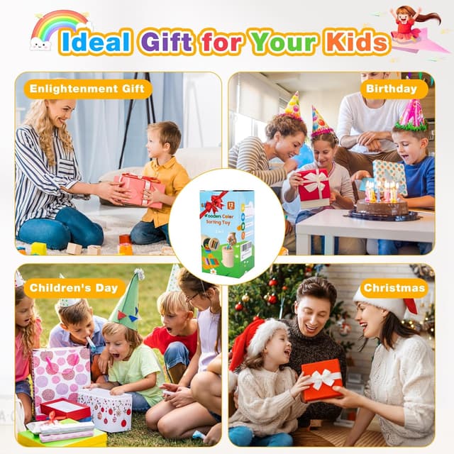 Thumbnail 5 de Montessori Holzspielzeug Sortierspiel für 1–2 Jahre