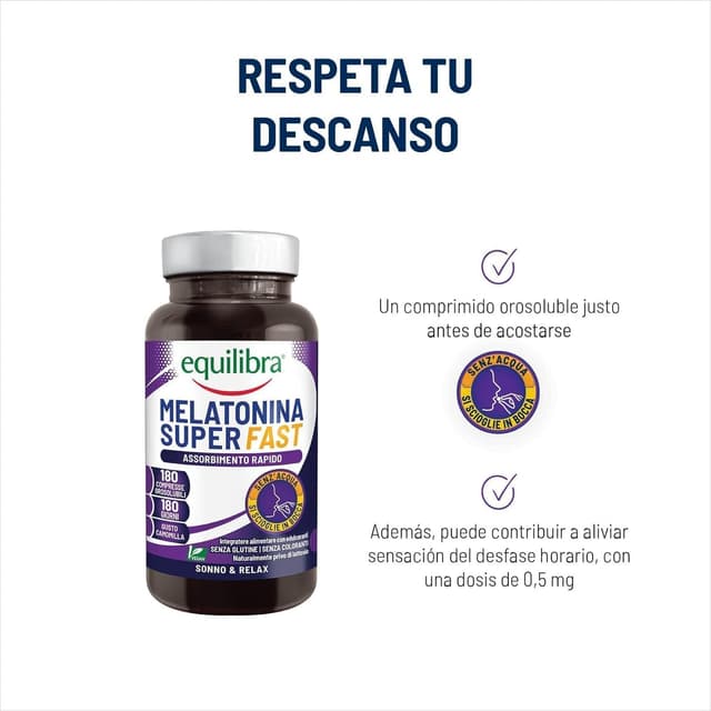 Thumbnail 3 de Equilibra Melatonina Superrápida 🍵, Comprimidos Solubles Veganos 180
