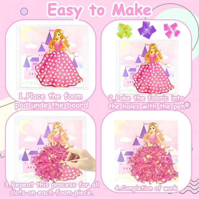 Detalle de Fabric Poke Set Prinzessin DIY für Kinder 700