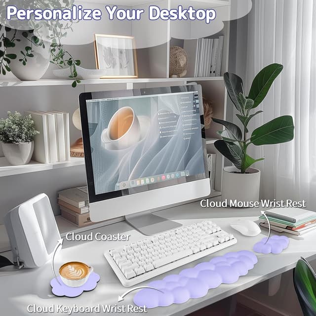 Detalle 2 de Cloud wrist rest set, 3-in-1 memory foam