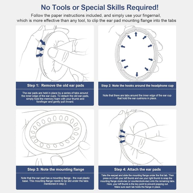 Thumbnail 6 de Aurivor Coussinets remplacement pour Bose QC35/35II