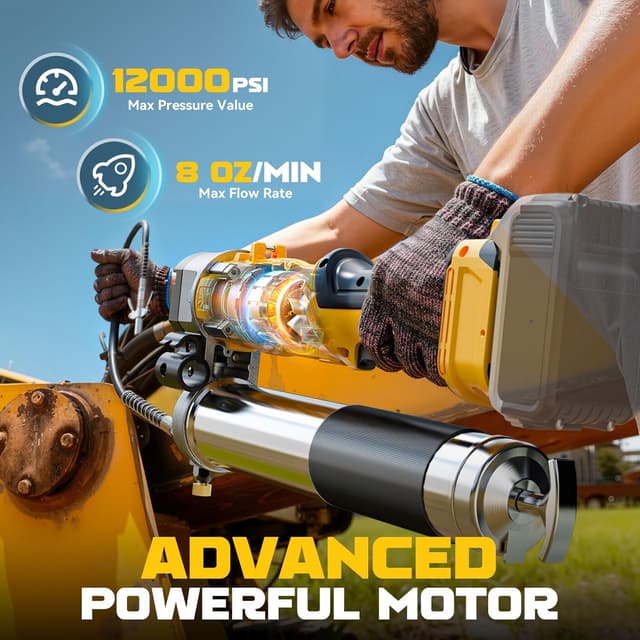 Thumbnail 1 de DIYtoolifz Cordless Grease Gun 12000 PSI 🛠️