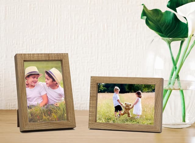 Thumbnail 3 de Natural Wood Effect 4x6 Photo Frame Set of 3