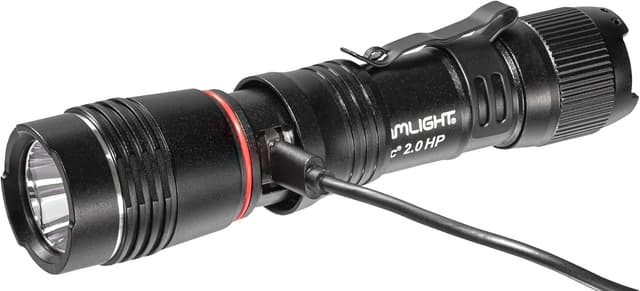 Detalle de Streamlight 89023 ProTac 2.0 HP Rechargeable Tactical Flashlight (2000-Lumen, 85000-Candela) - Black