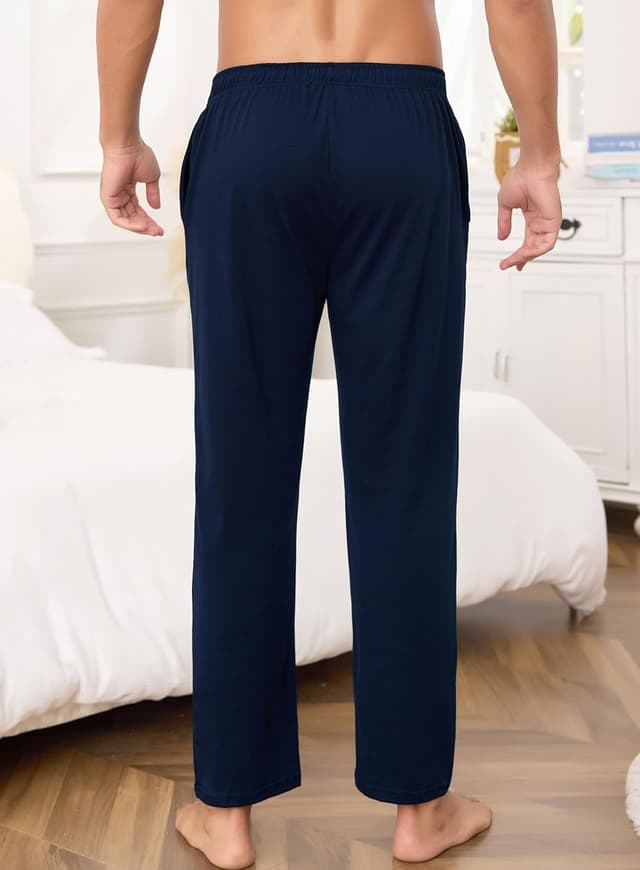 Detalle de Lovasy Mens Pyjama Bottoms – Comfy Lounge Pants with Pockets