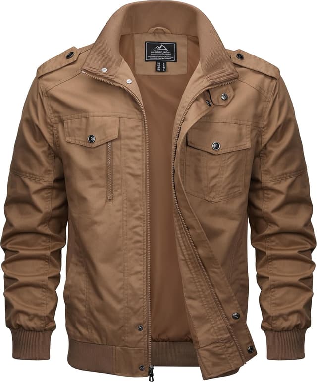 Detalle 1 de MAGCOMSEN giubbino uomo leggero sahariana tattica primaverile