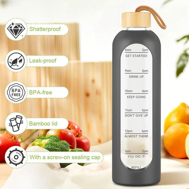 Detalle 2 de AOOWU Borraccia in vetro 1000 ml