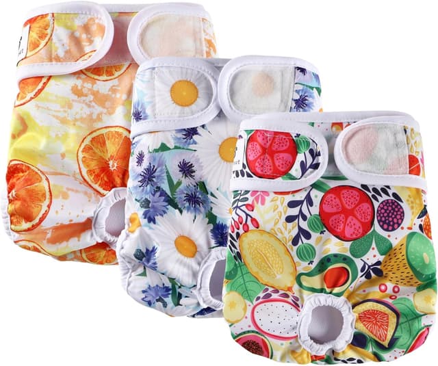 Thumbnail 6 de Hisprout 3-Pack female dog diapers (reusable, washable, breathable) – highly absorbent incontinence pants, Size S (Nebula)