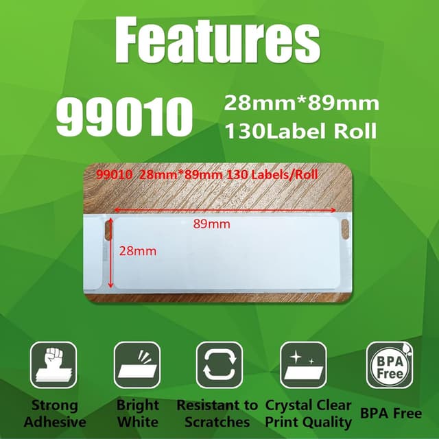 Detalle 2 de Printing Pleasure 28x89 AddressLabels (99010) – Self-adhesive shipping & mailing labels for LabelWriter 4XL