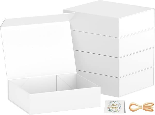 Thumbnail 5 de 1 Pack Gift Box with Magnetic Lid for Presents 30 x 15 x 10 cm