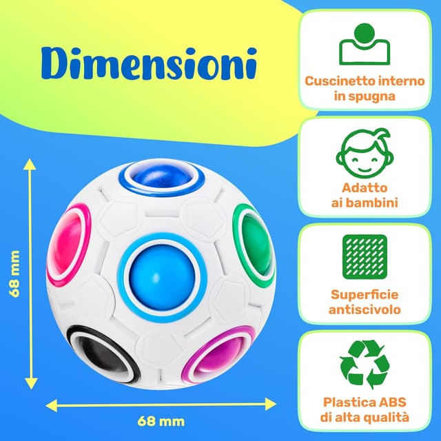 Thumbnail 2 de CUBIDI Palla Magica Arcobaleno 7 cm