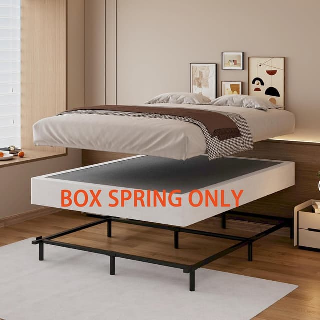 Detalle de SHLAND 8 Inch Full Box Spring (High Profile) Metal Frame with Fabric Cover—Easy Assembly