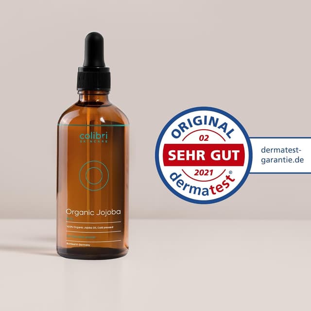 Detalle de Colibri Skincare BIO Olio di Jojoba 100 ml – olio di jojoba biologico puro per viso e capelli