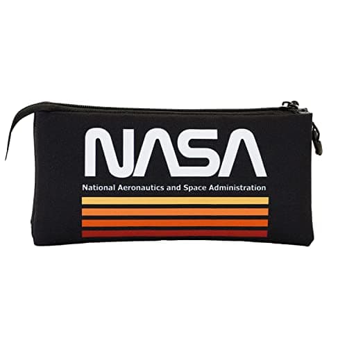 Detalle 1 de NASA Black-Estuche Portatodo Triple FAN 23 x 11 cm ✏