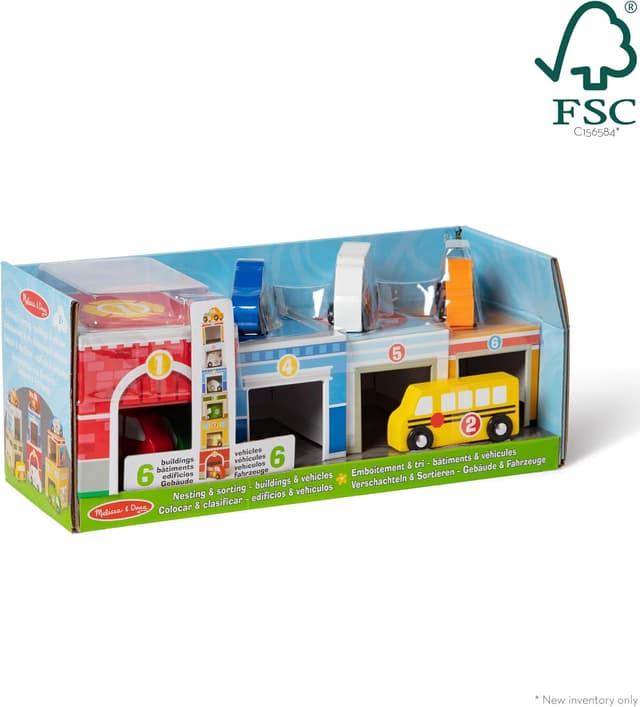 Detalle de Melissa & Doug Juego de colocar y clasificar — Montessori 3‑5 años 🚂