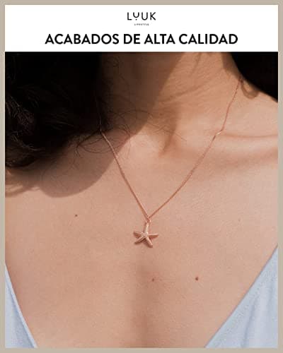 Detalle de LUUK LIFESTYLE collar plata de ley estrella de mar