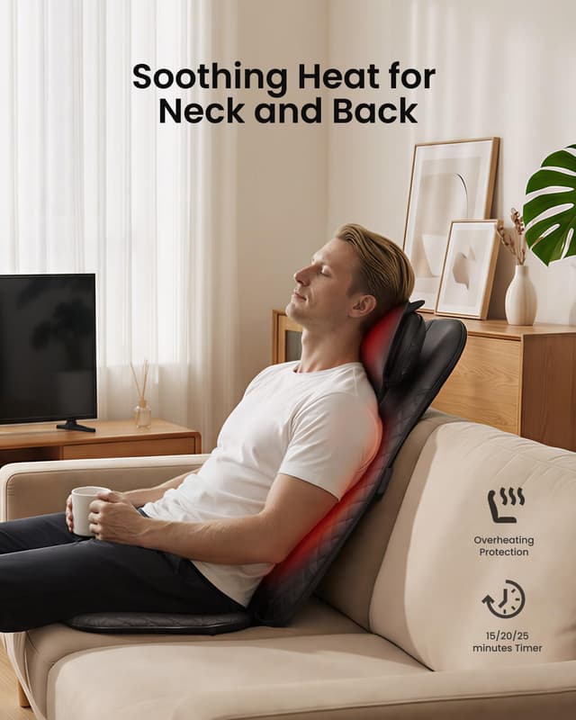 Detalle de RENPHO Back Massager with Heat for shiatsu