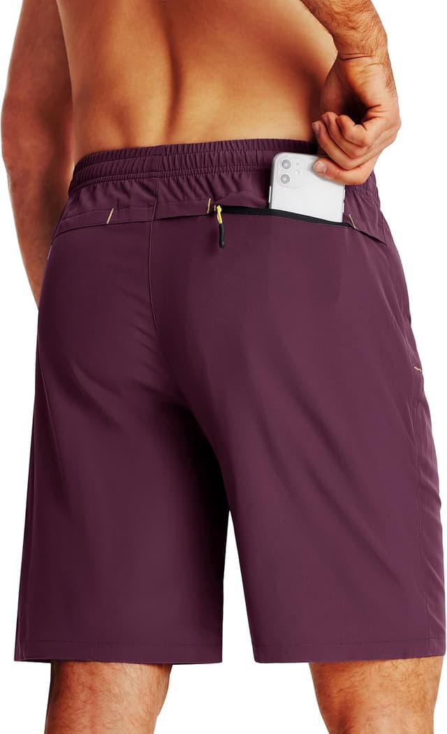 Detalle 2 de TACVASEN men’s quick-drying training shorts with zip pockets