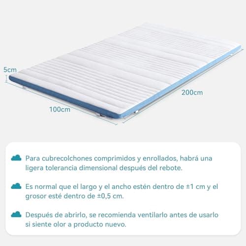 Thumbnail 9 de Amazon Basics Topper de Espuma Viscoelástica 100x200cm