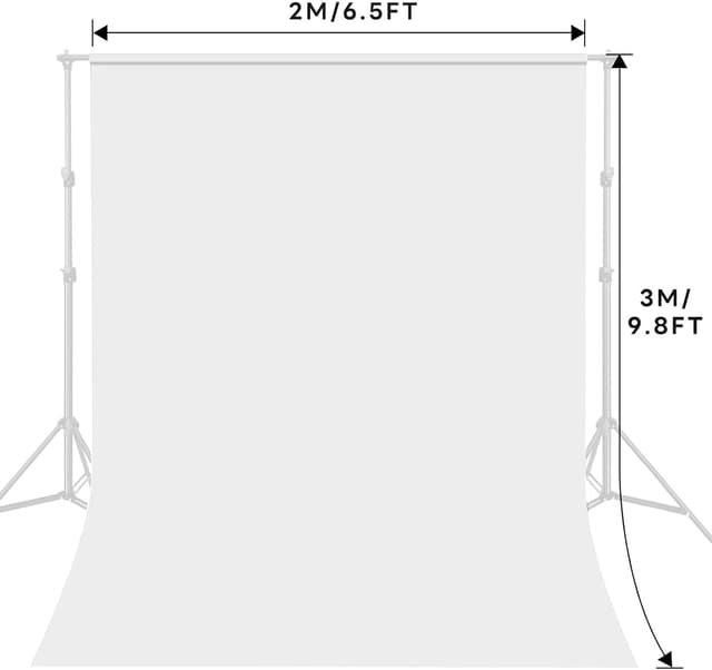 Thumbnail 5 de Heysliy 2x3M White Backdrop