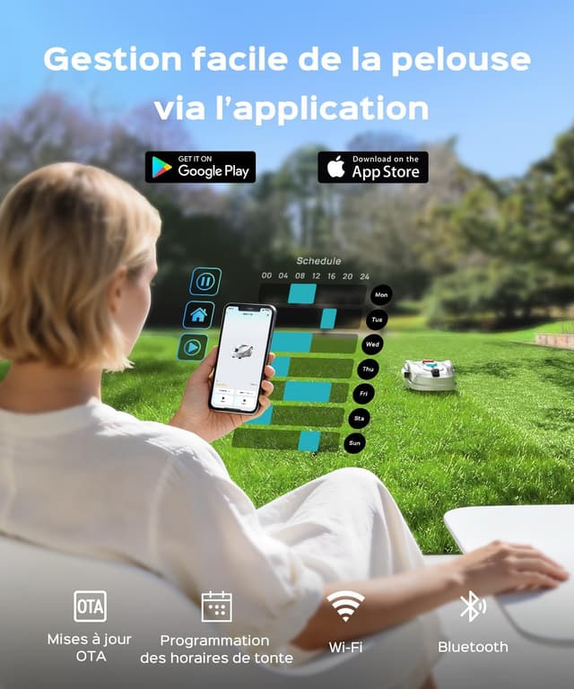 Detalle 2 de YARDCARE M800Plus tondeuse robot sans fil