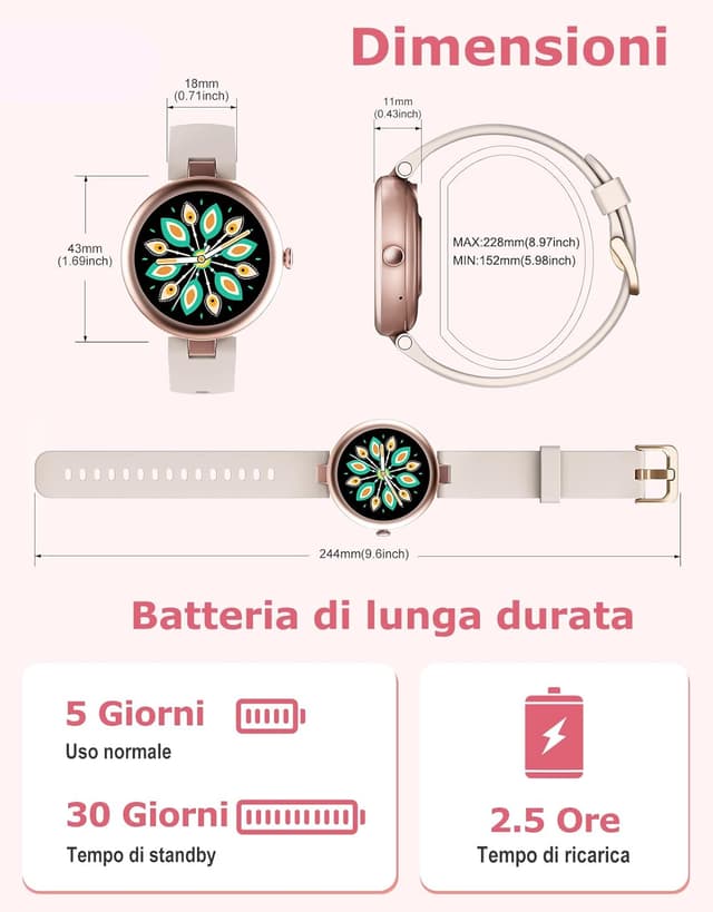 Detalle 2 de SHANG WING smartwatch donna con SpO2