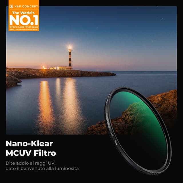 Detalle 2 de K&F CONCEPT Nano-Klear filtro UV per obiettivi 39 mm