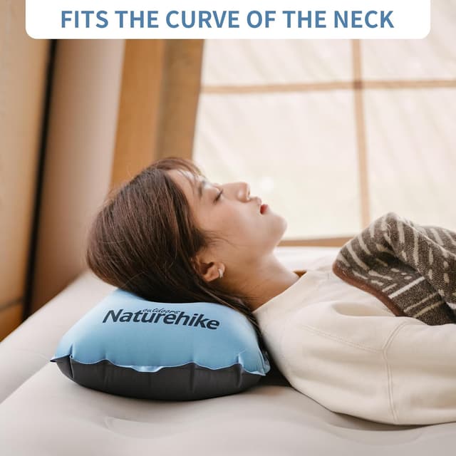 Detalle de Naturehike Oreiller de camping gonflable automatique 46×27 cm – confortable et réglable