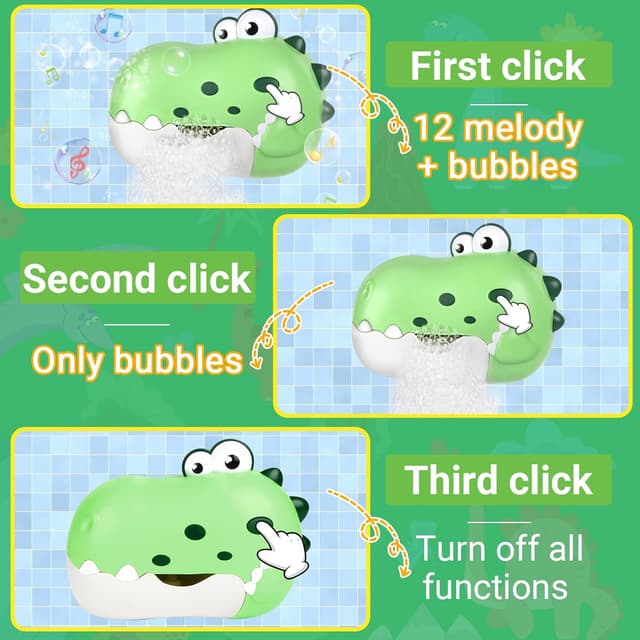 Thumbnail 5 de JoiTale Bath Bubble Toy Dinosaur