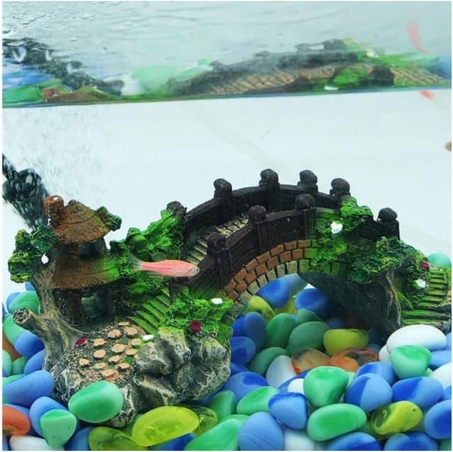 Thumbnail 3 de LiJuanWang Aquarium Deko Brücke 1 Stück 🎍