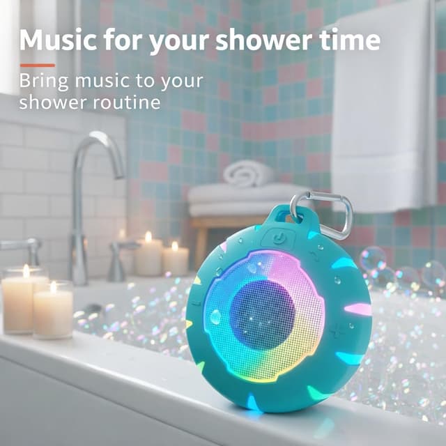 Detalle 2 de HEYSONG Waterproof Bluetooth Speaker 5W