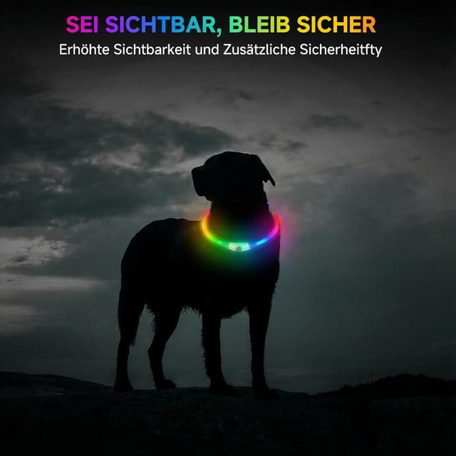 Thumbnail 5 de Leuchthalsband Hund Mehrfarbig 70cm