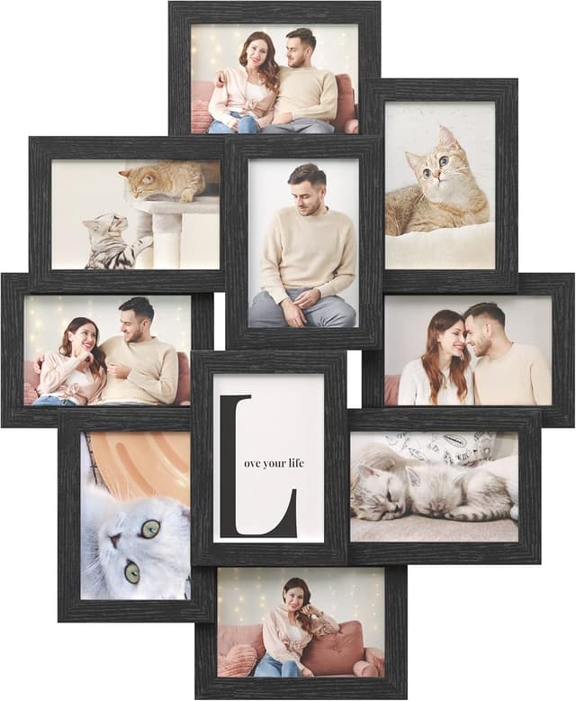 Thumbnail 6 de SONGMICS RPF22WT 12-photo 4x6 picture frame collage set (glass, wall-mounted)
