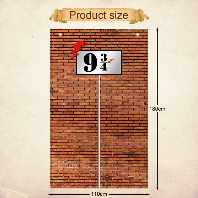 Detalle de Aurasky Fond mur de briques Wizard pliable 180 x 110 cm avec 2 œillets