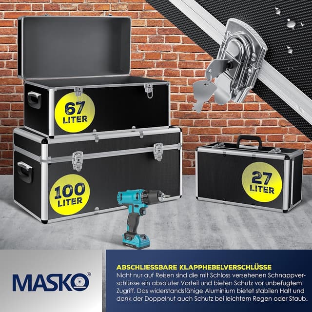 Detalle 2 de Masko 3er SET Alu Boxen 200 L