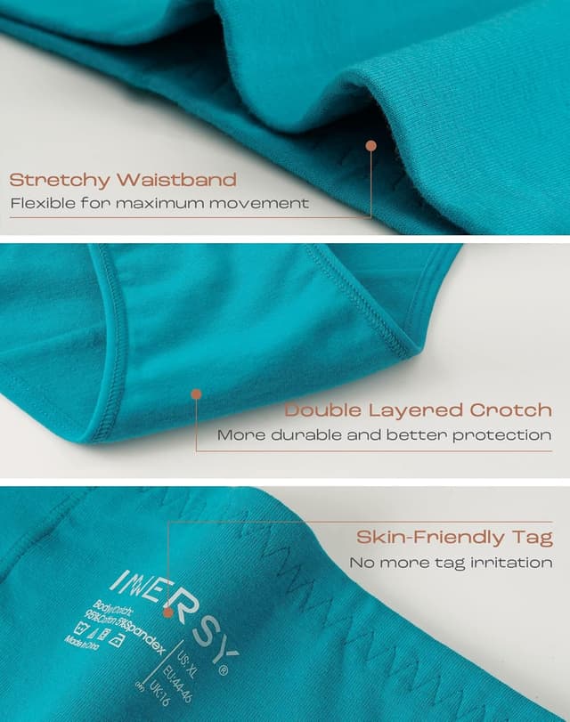 Thumbnail 4 de INNERSY XL-6XL High Waisted Cotton Briefs