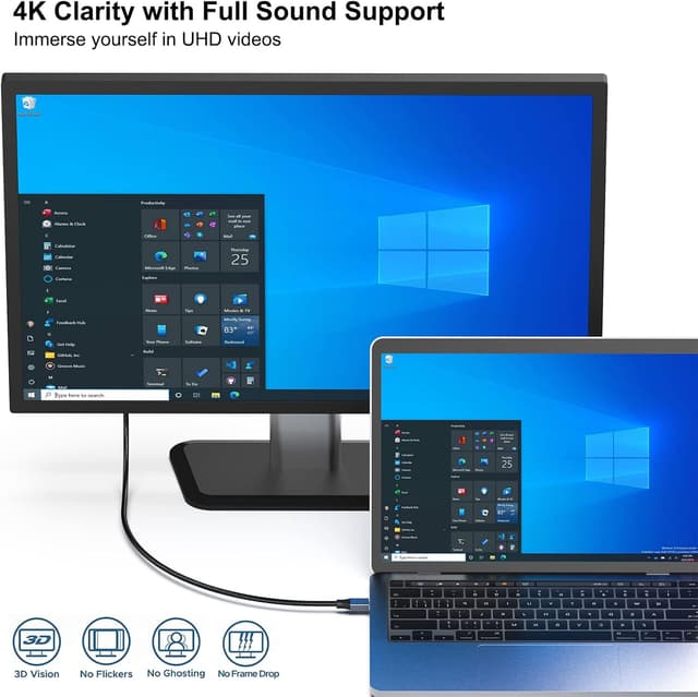 Detalle 2 de BENFEI USB‑C DisplayPort Kabel 4,5 m