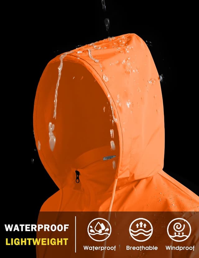 Detalle 2 de COOFANDY Men's Light Rain Jacket 0.4 lb