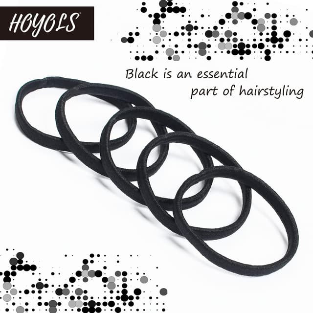 Thumbnail 3 de Hoyols Lot de 42 élastiques plats 5 mm noir