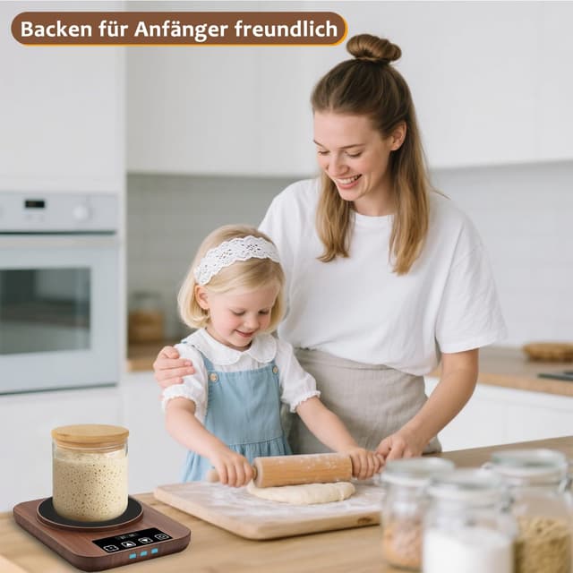 Detalle 2 de Aukimo Sauerteigstarterwärmer 21–38℃ Thermostat 🍞